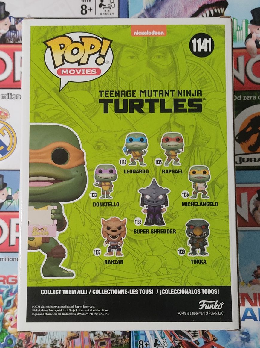 FUNKO POP ! TMNT Michelangelo #1141 Turtles - 10" Super Sized Pop