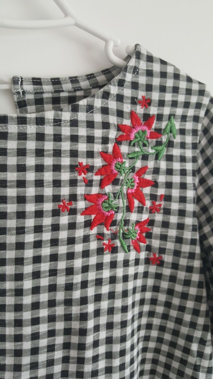 Bluzka tunika haftowana kwiaty Dunnes r. 6lat 116cm