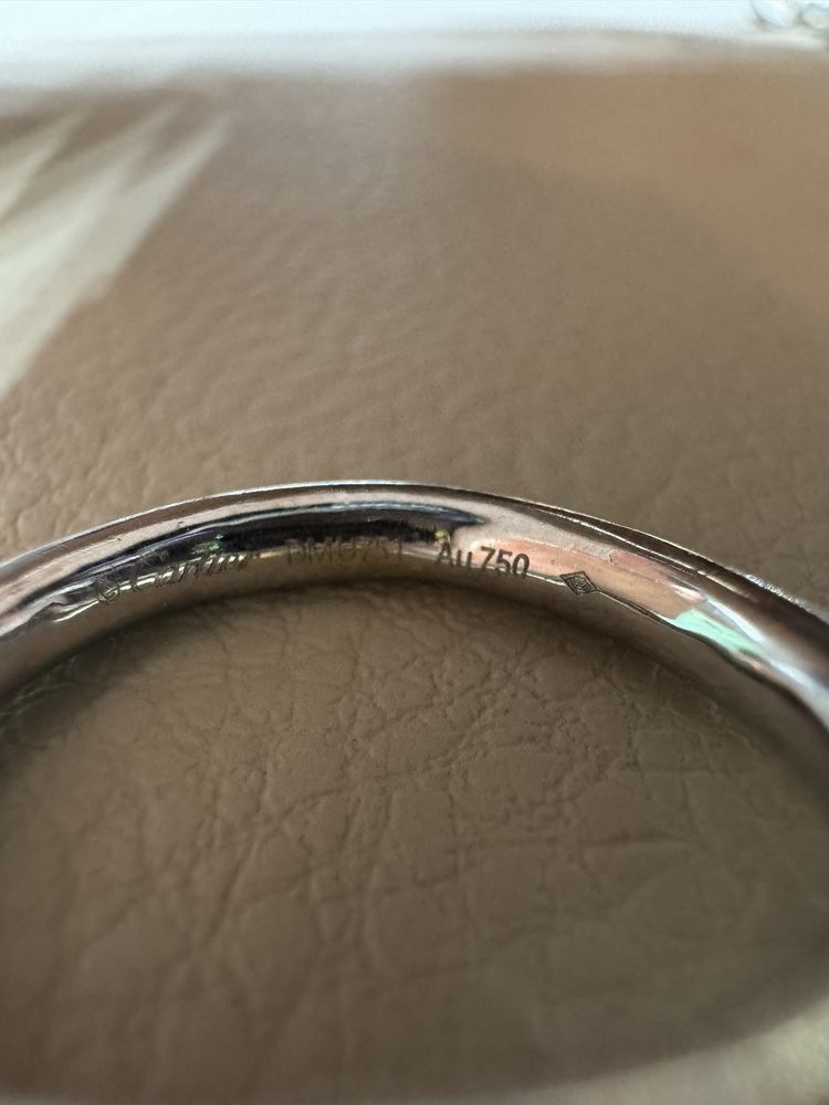 Золотое кольцо в стиле Cartier гвозьдь с бриллиантами белое золото