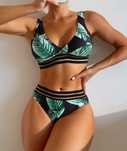 Bikini Tropical Verde e Preto