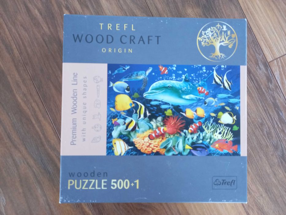 Puzzle 500+1 drewniane. Życie morskie.