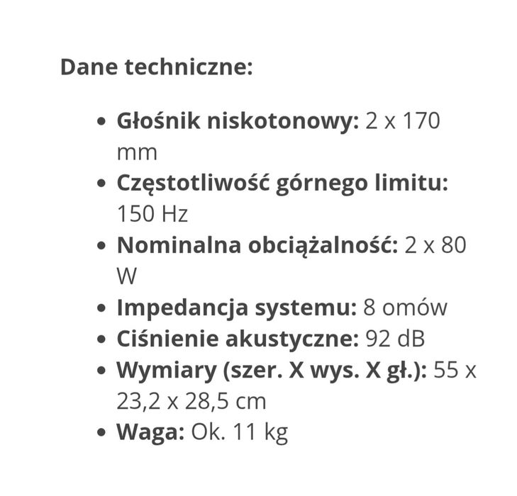 STAGG Gitara elektroakustyczna okazja . Subwoofer pasywny JBL