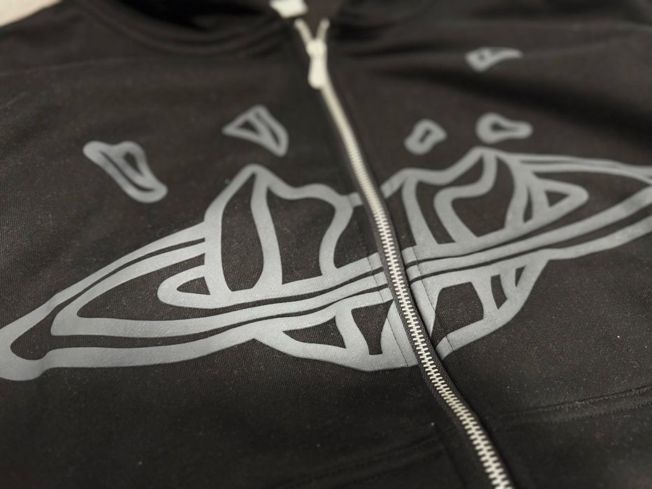 Оверсайз зіп худі Broken Planet чорна кофта зіпка bershka Hoodie Drip
