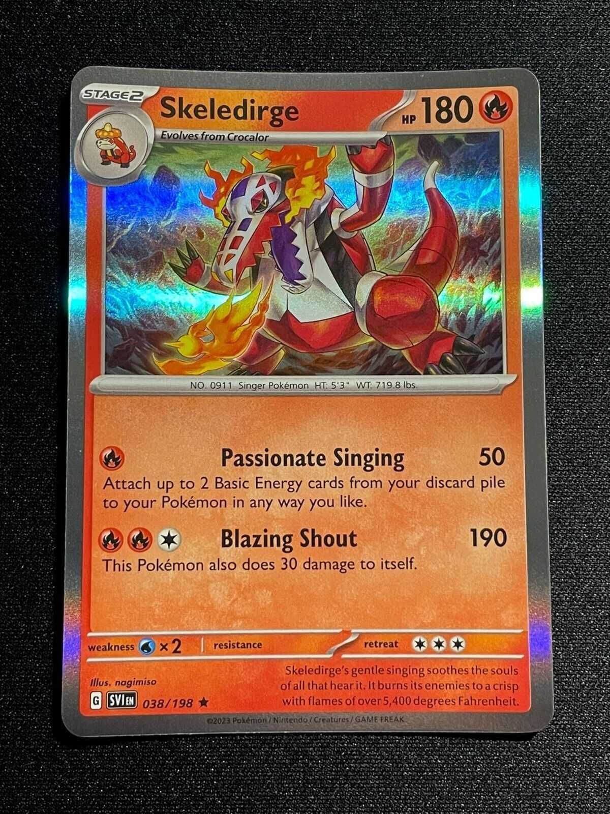 Carta Pokémon Skeledirge 38/198 Scarlet & Violet