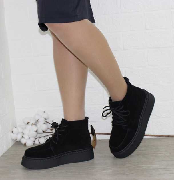 Ботіночки натуральний замш, демісезонні 37розмір