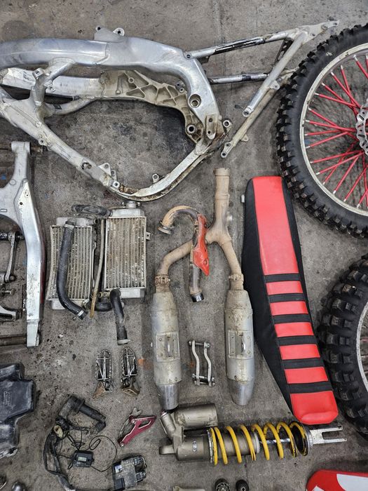 Honda CRF 250 4t części, 2009r plastiki, lagi, koła, bak zacisk moduł