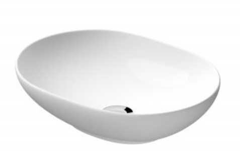 NOWA Umywalka Mito Savio 50x38 cm owalna nablatowa biała