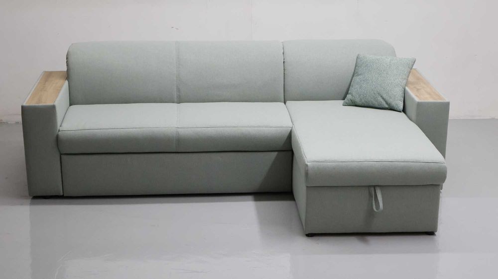 TAI nowoczesny narożnik z funkcja spania pojemnik kanapa miętowa tkani