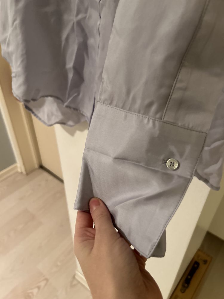 Camisa Azul Bebé Acetinada, Tamanho M: El Corte Ingles