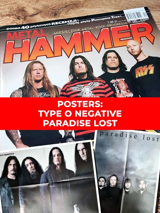 UNIKAT! Metal Hammer 4/2007 - Plakat: Type O Negative i Paradise Lost