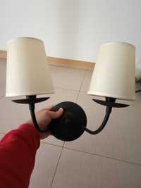 Candeeiro de parede 2 lampadas