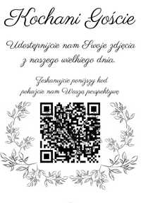 Plakat z kodem QR do Waszej galerii ślubnej/weselnej