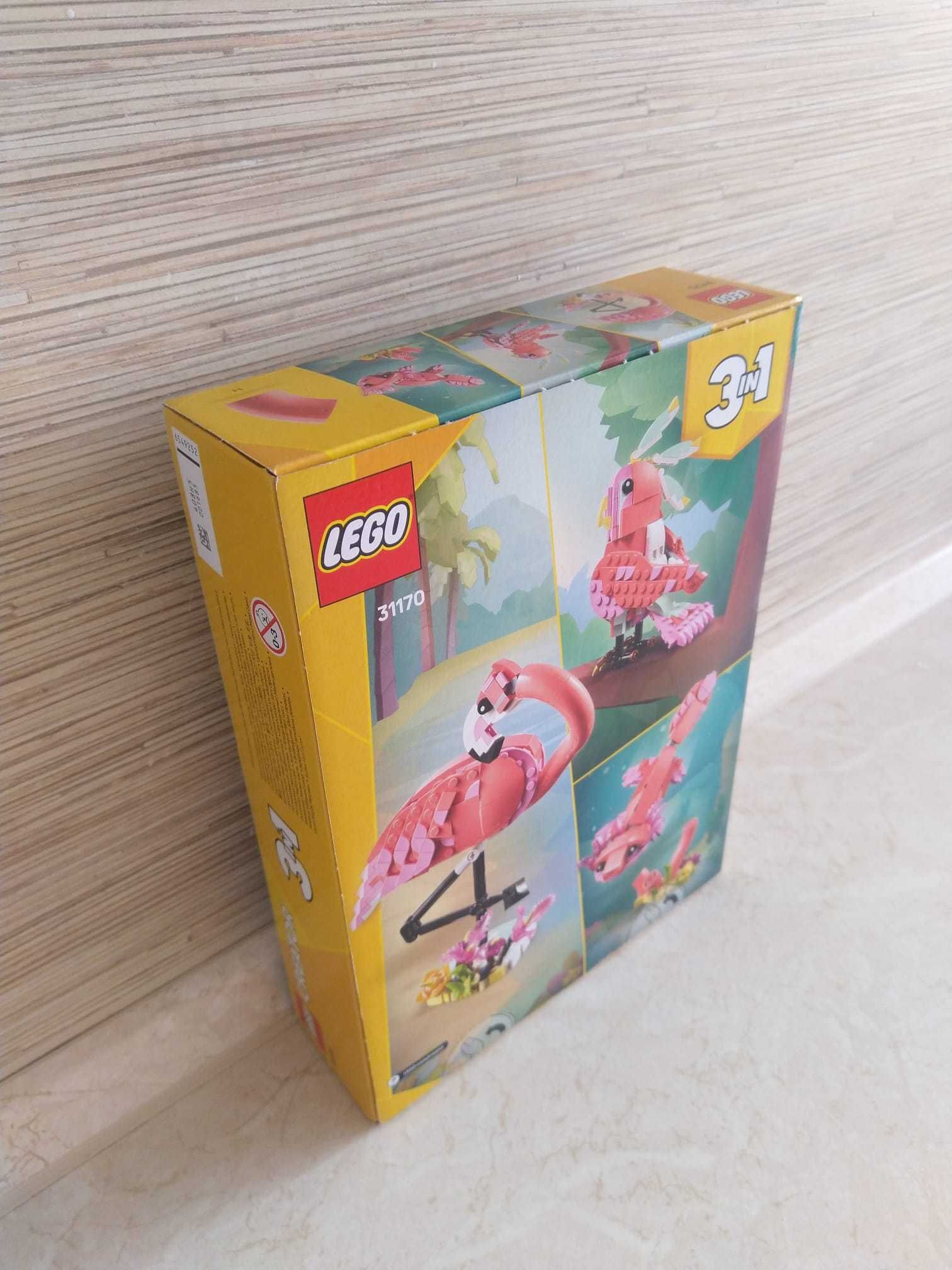 NOWE Klocki 31170 LEGO Creator 3w1 Dzikie Zwierzęta Różowy Flaming