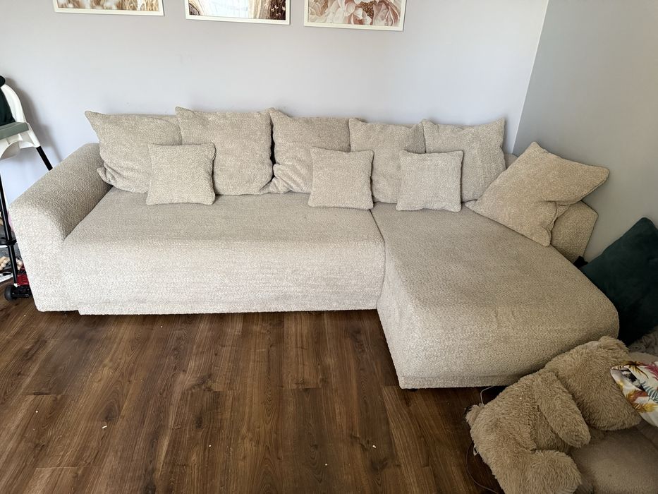 Narożnik Boucle beżowy