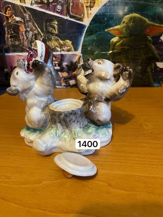 Фарфорова чорнильниця Ведмеді