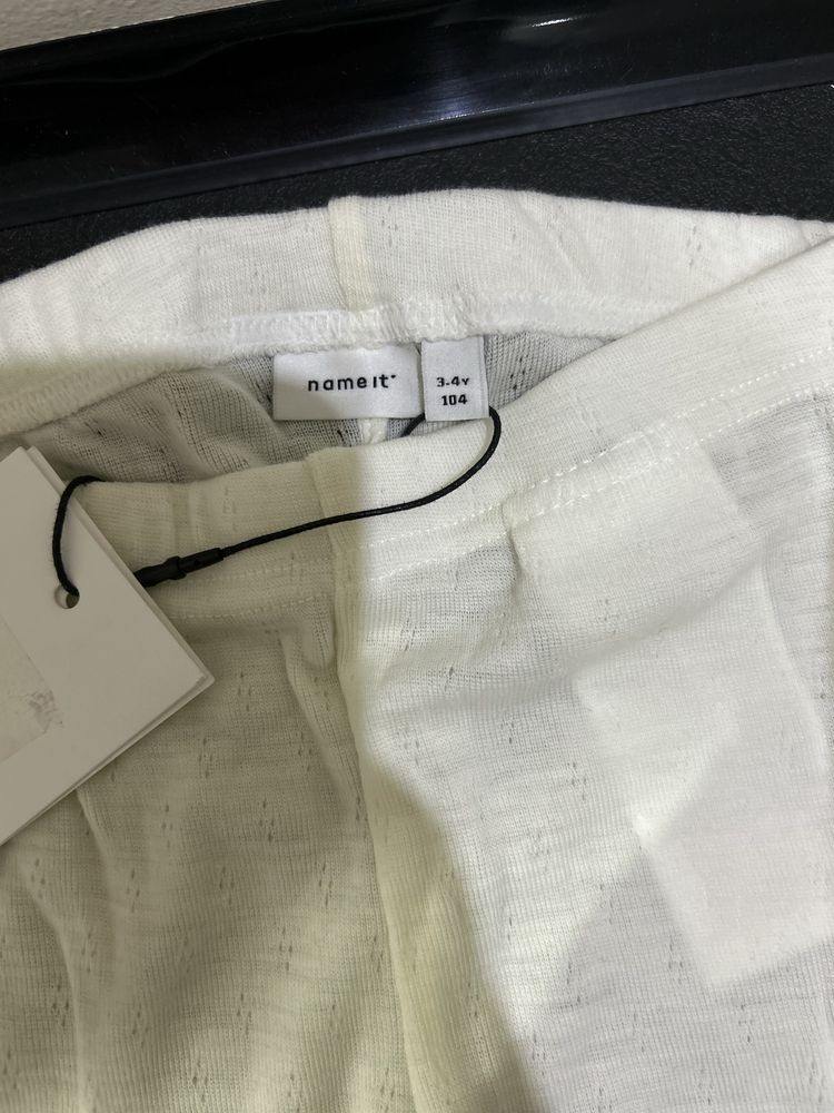 Spodnie legginsy wełna merino Name it 104