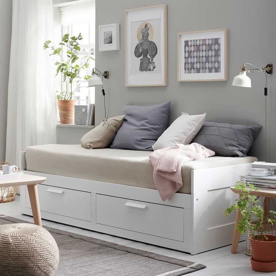 Ikea Nowa Brimnes Leżanka 2x materac Afjall Transport Rama Łóżka