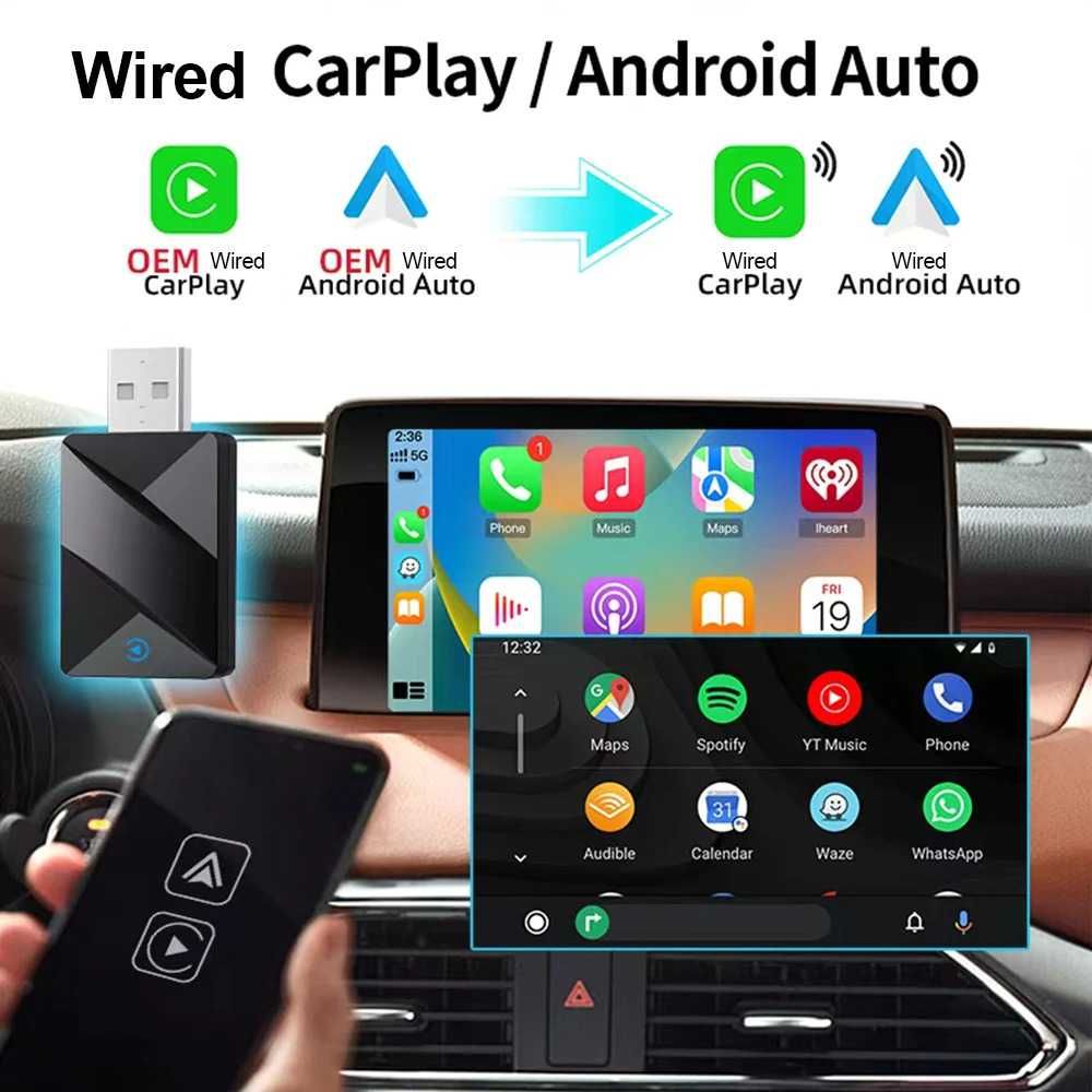 Adapter USB dla bezprzewodowego Carplay i Android Auto