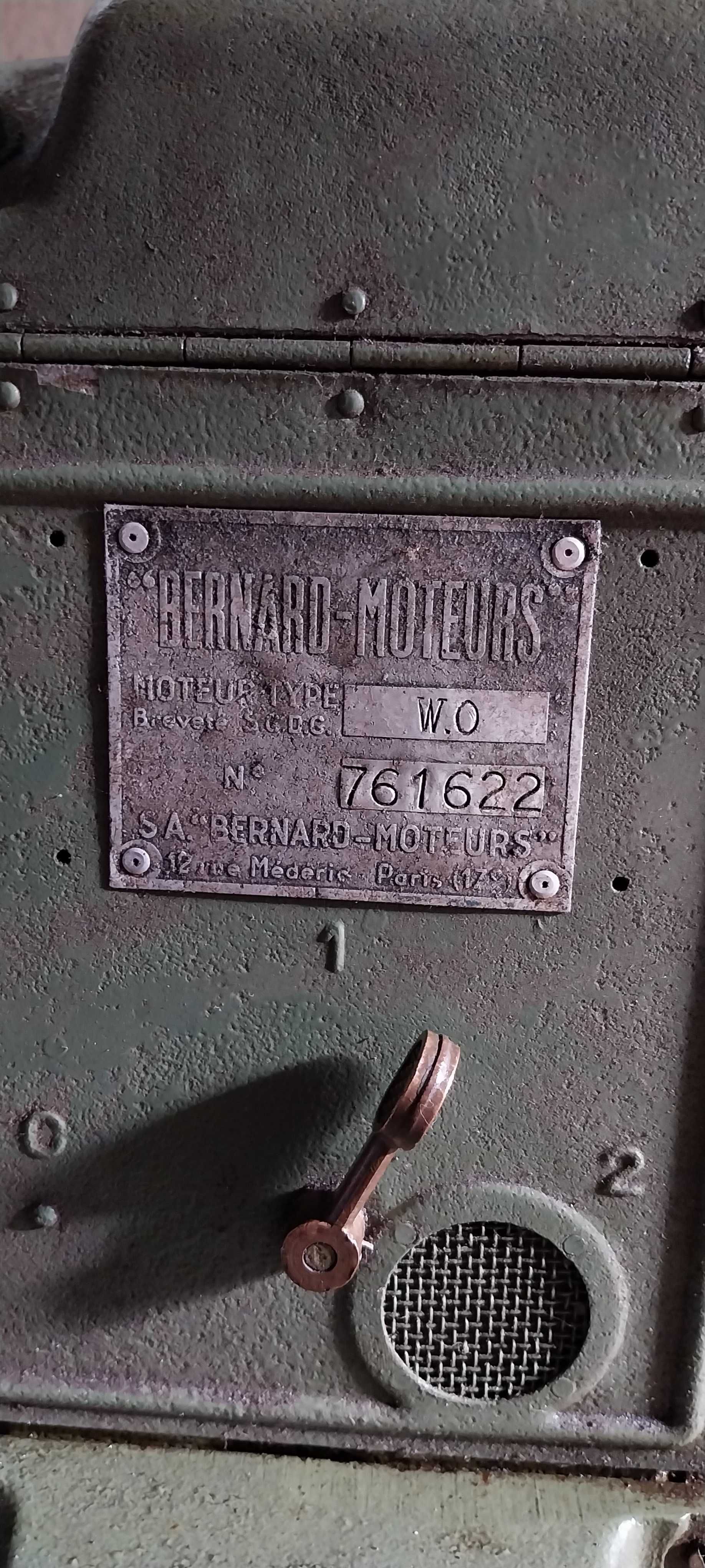 Motor Bernard W0 "Zero"Todo Restaurado de 1932.Óptimo Estado.