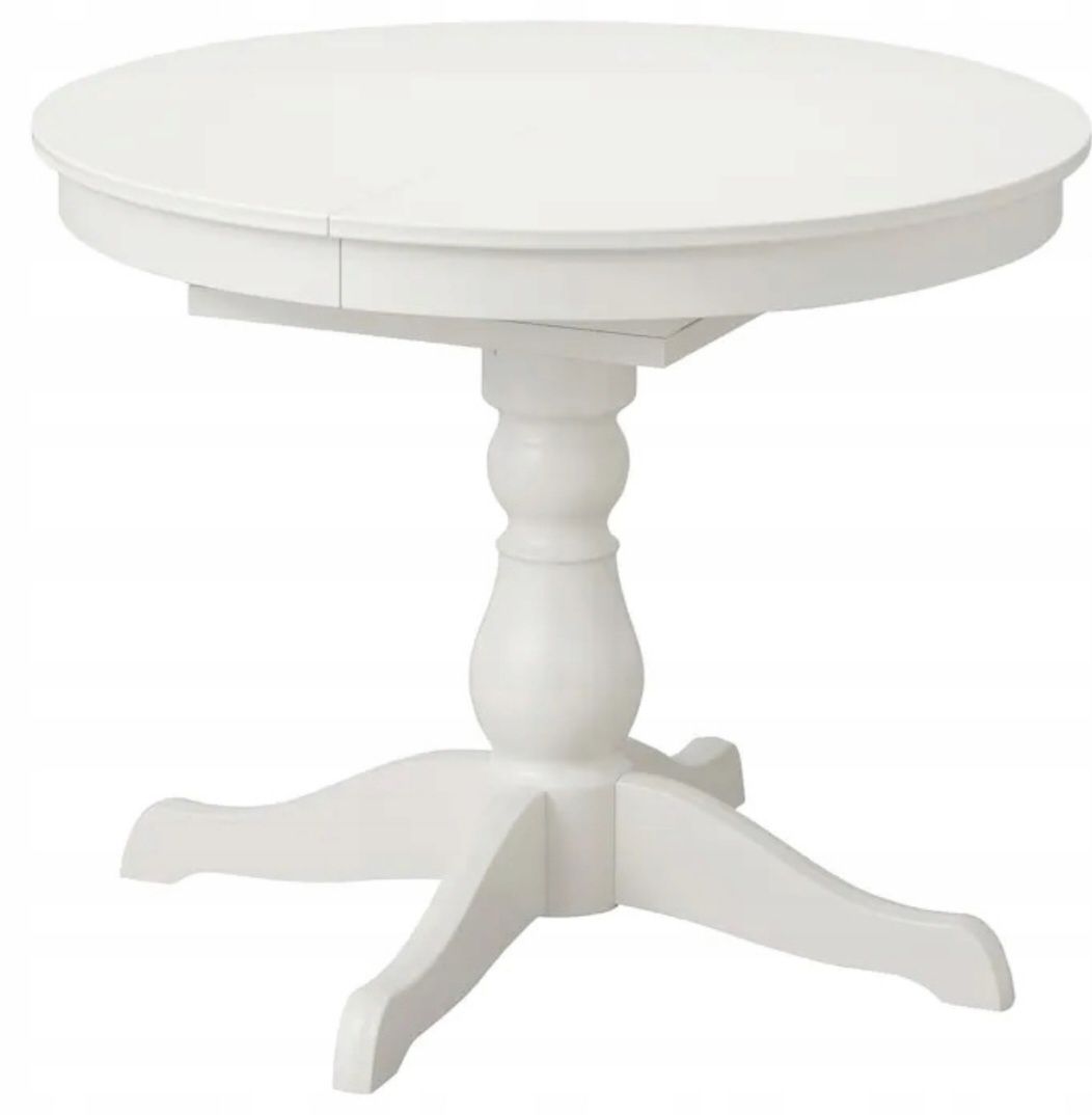 Stół biały rozkładany + 3 krzesła IKEA