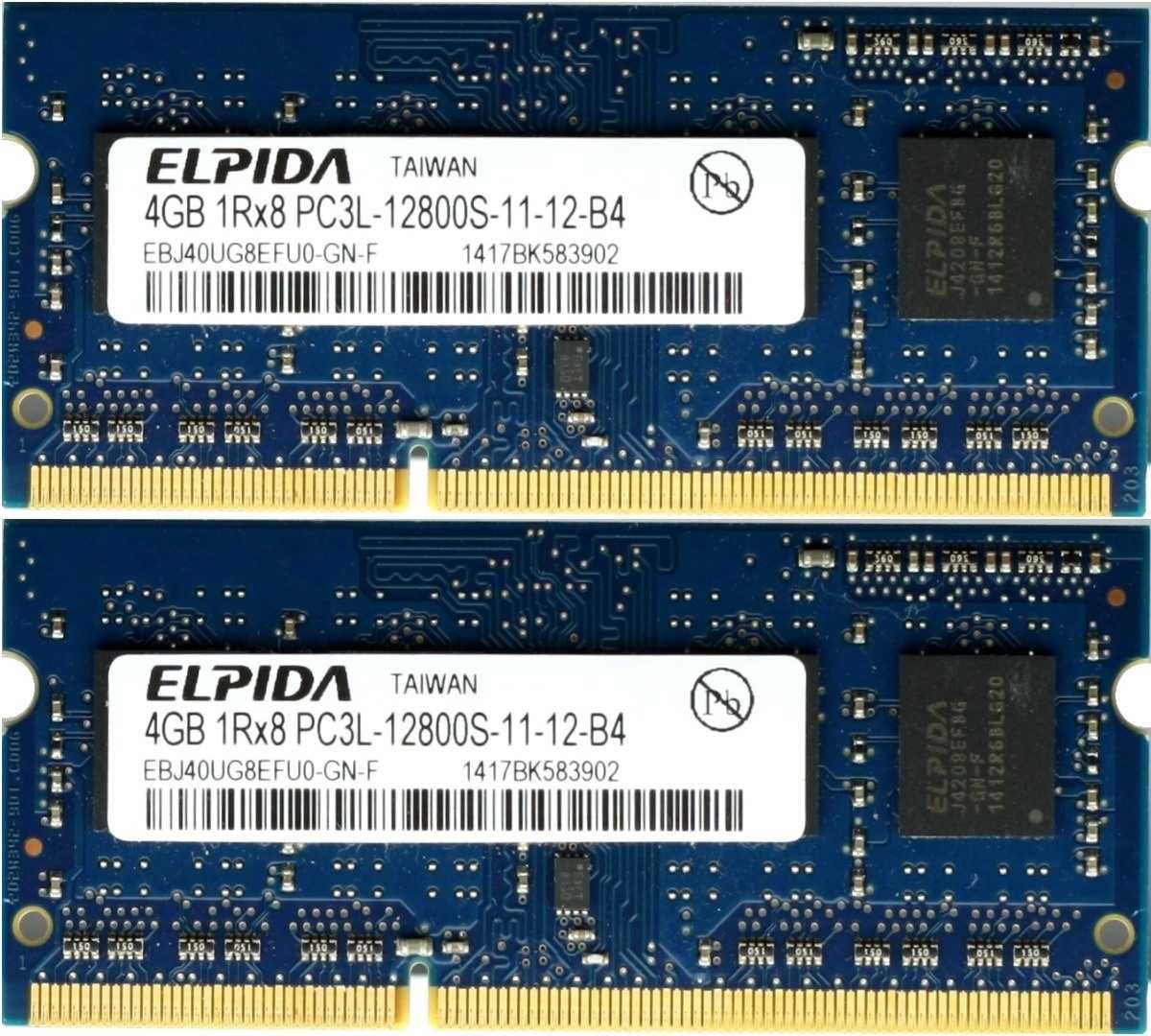 8GB (2x4GB) SO-DIMM DDR3L 1600MHz Samsung/Crucial/Hynix/Elpida/Micron