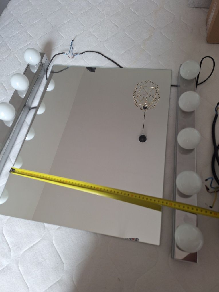 Ikea Komplet lustro i lampy ledsjo oświetlenie toaletki