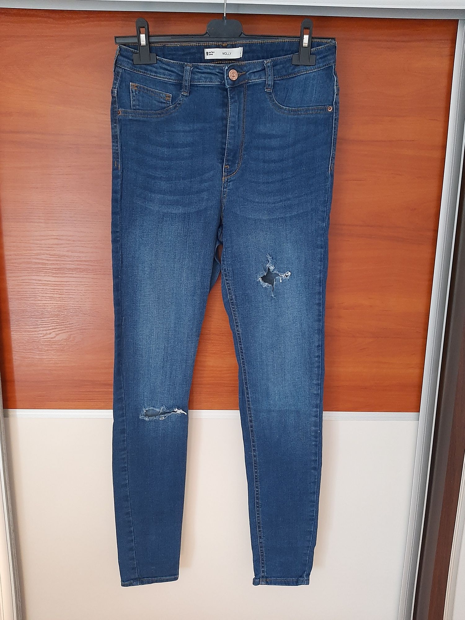 Dżinsy spodnie jeansowe wysoki stan Molly L 40
