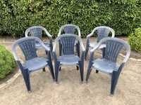 Zestaw 6 plastikowych krzeseł ogrodowych krzesło ogrodowe