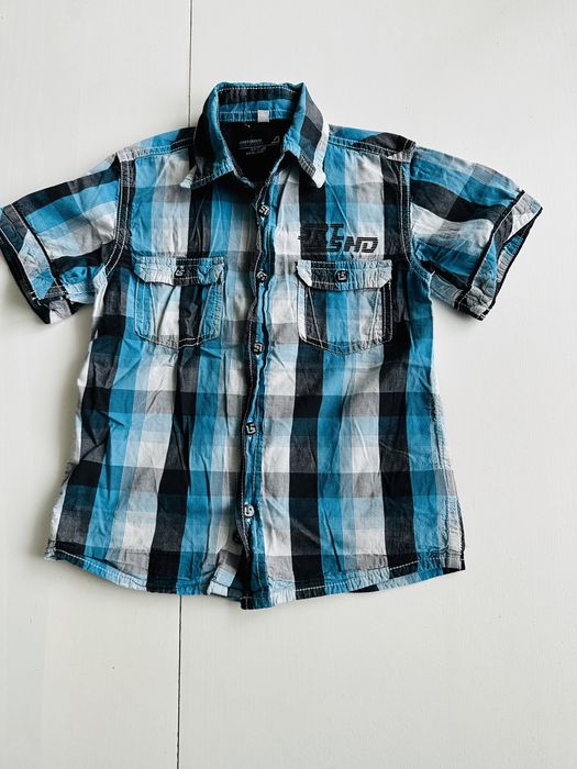 Koszula w kratę 116cm 6lat dla chłopca sportowa casual do jeansów#1595