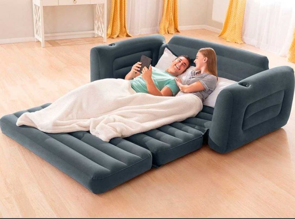 Sofa dmuchana rozkładana 2w1 INTEX 66552NP – łóżko i materac w jednym