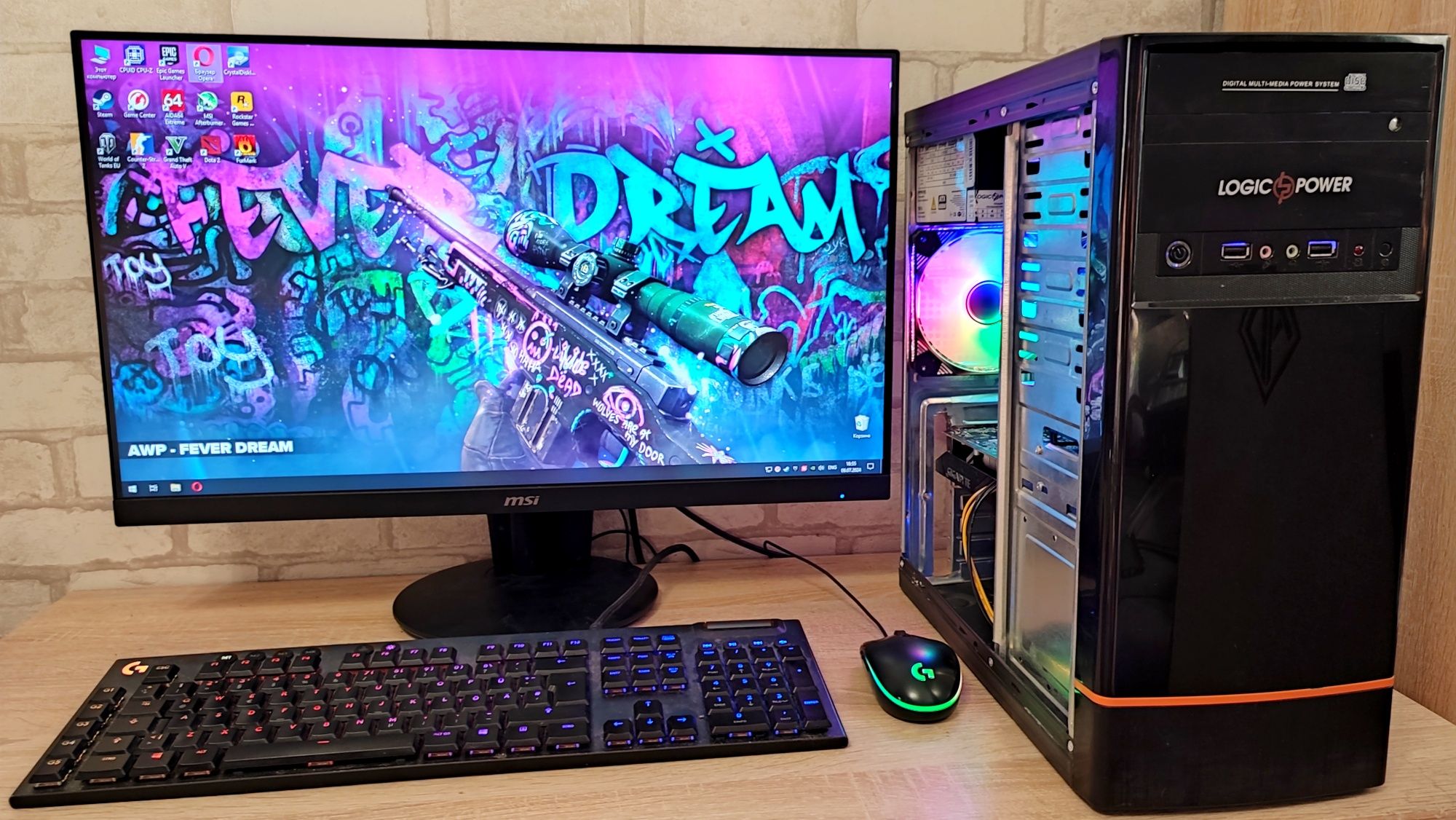 Игровой ПК GTX 1650 DDR6 CS2 GTA 5 WOT RUST fortnite DoTa2