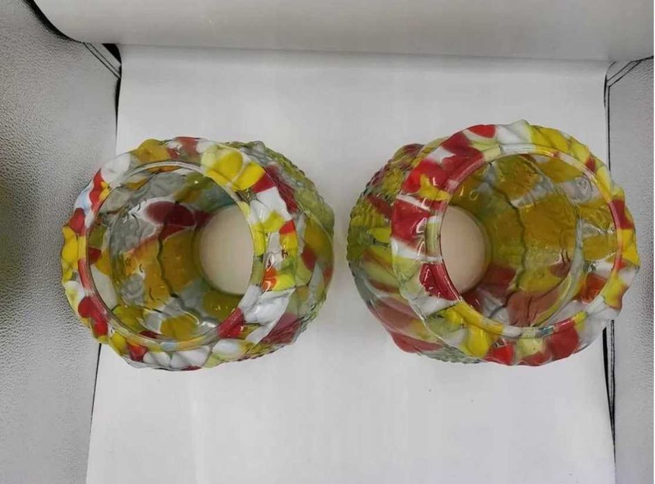 Klosz klosze z huty Zawiercie na lampa,naftowa żyrandol śr.11,8 cm.