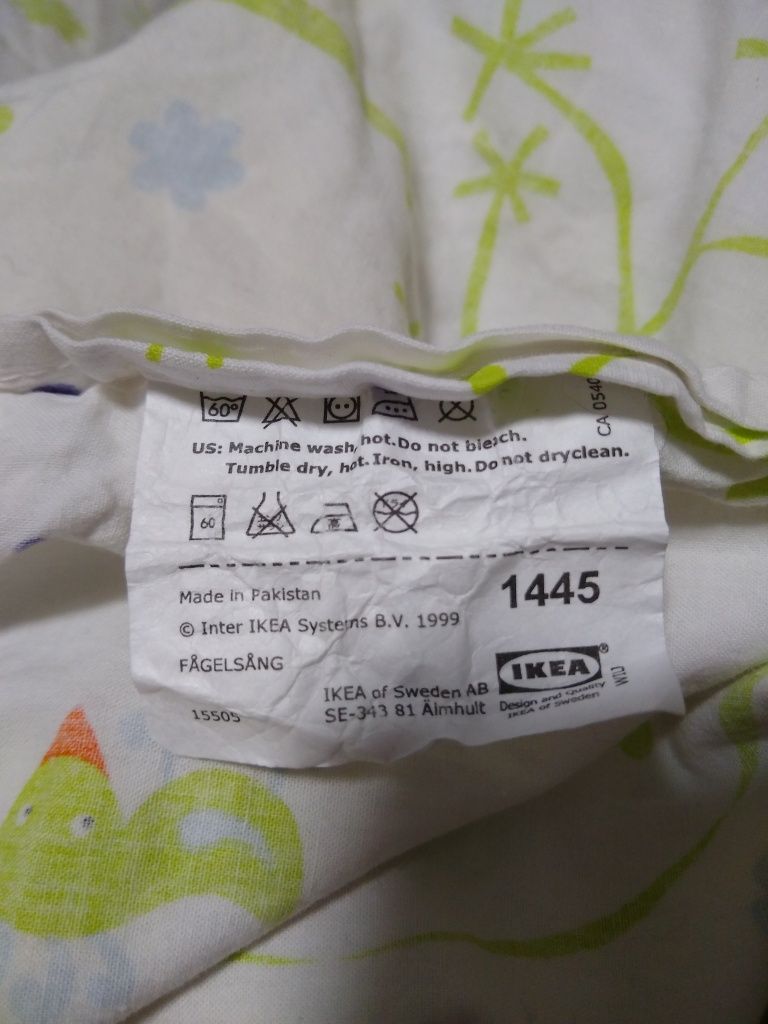 Детский пододеяльник ikea fagelsang.