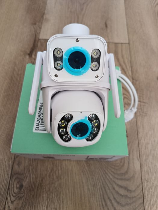 Kamera zewnętrzna Wi-Fi 4K 8MP dwa obiektywy Promocja!!!Karta 64G Wysy