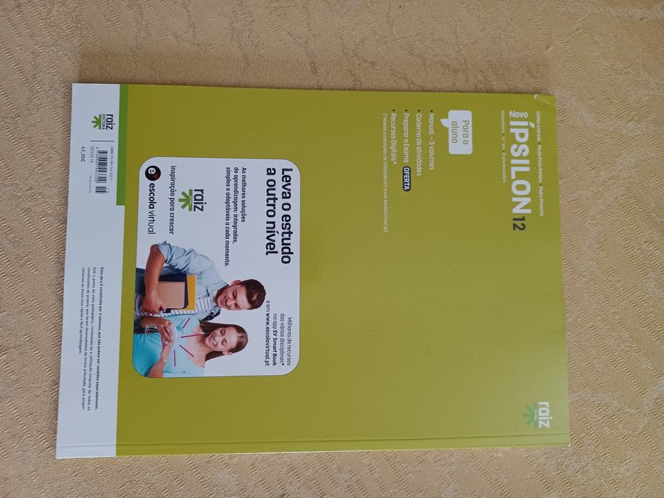 Manual - Novo Ípsilon 12 - Matemática A - 12.º ano Escolar ( NOVO)
