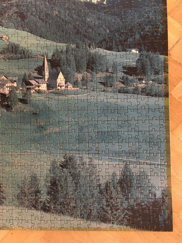 puzzle 1000 alpejski pejzaż jak nowe 50x70cm