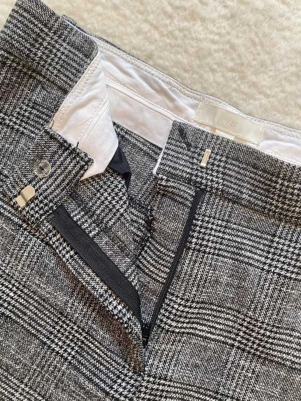 Eleganckie spodnie na kant w kratę