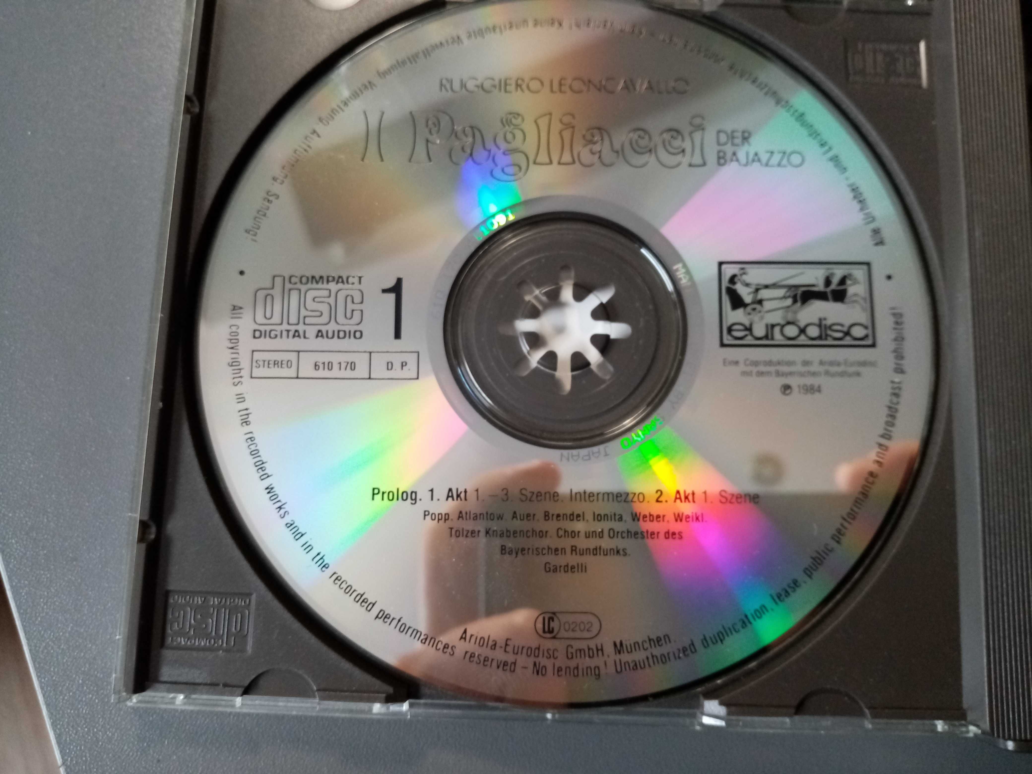 Pietro Mascagni Cavalleria Rusticana & I Pagliacci CD
