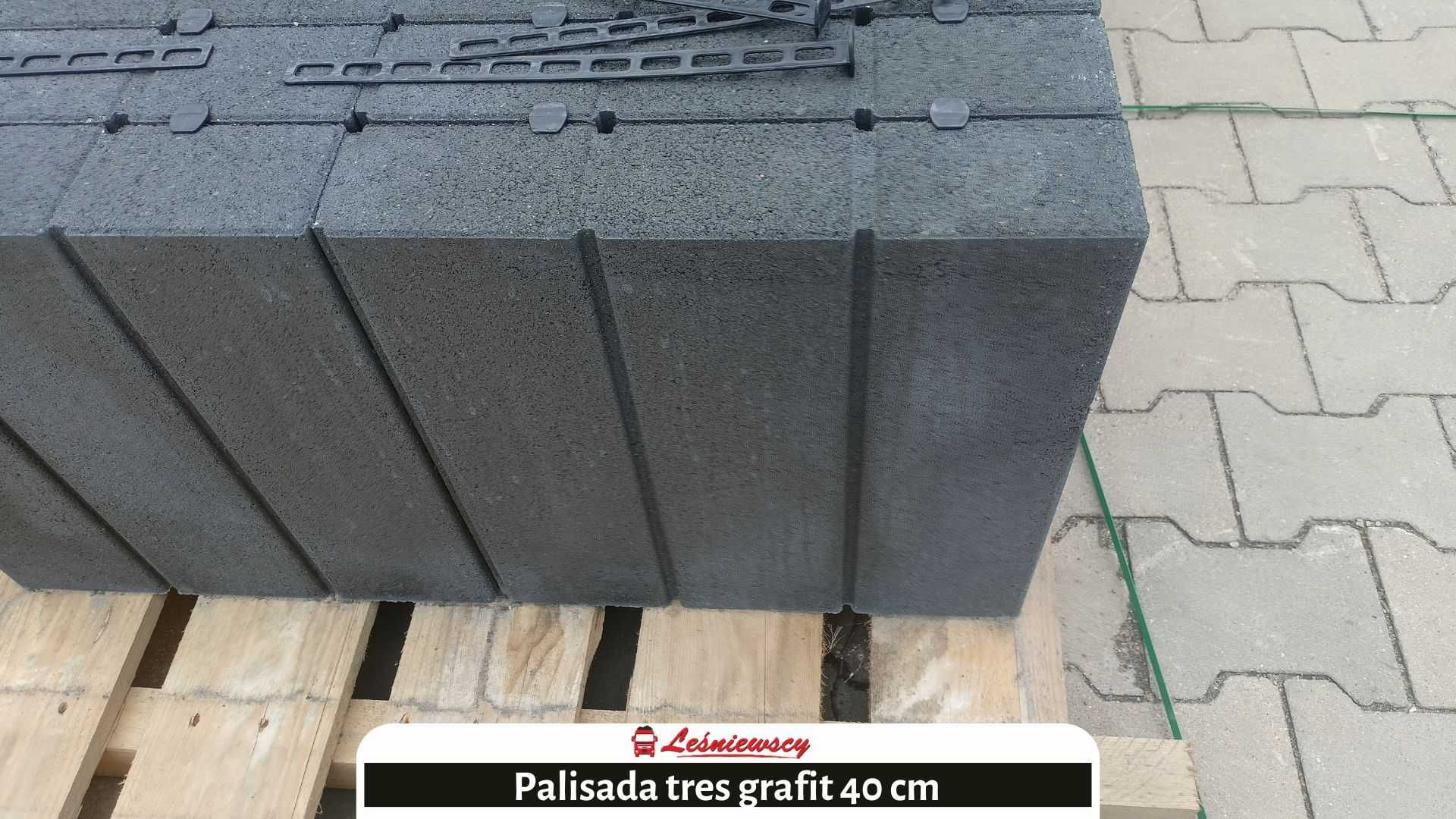 Palisada betonowa tres 40x40x8 grafit - schody, taras wysyłka KURIEREM