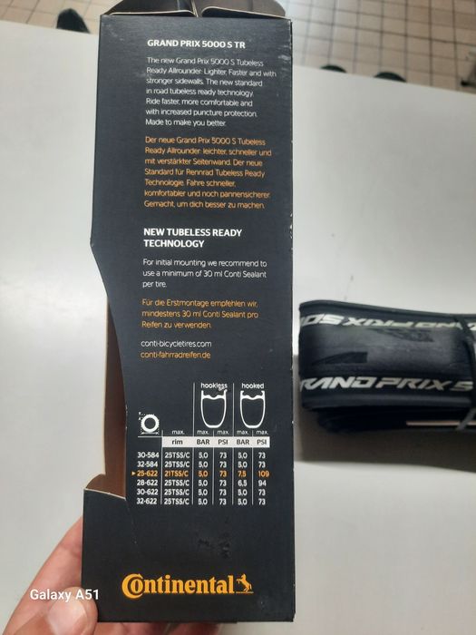 Pneu de estrada tubeless continental promoção