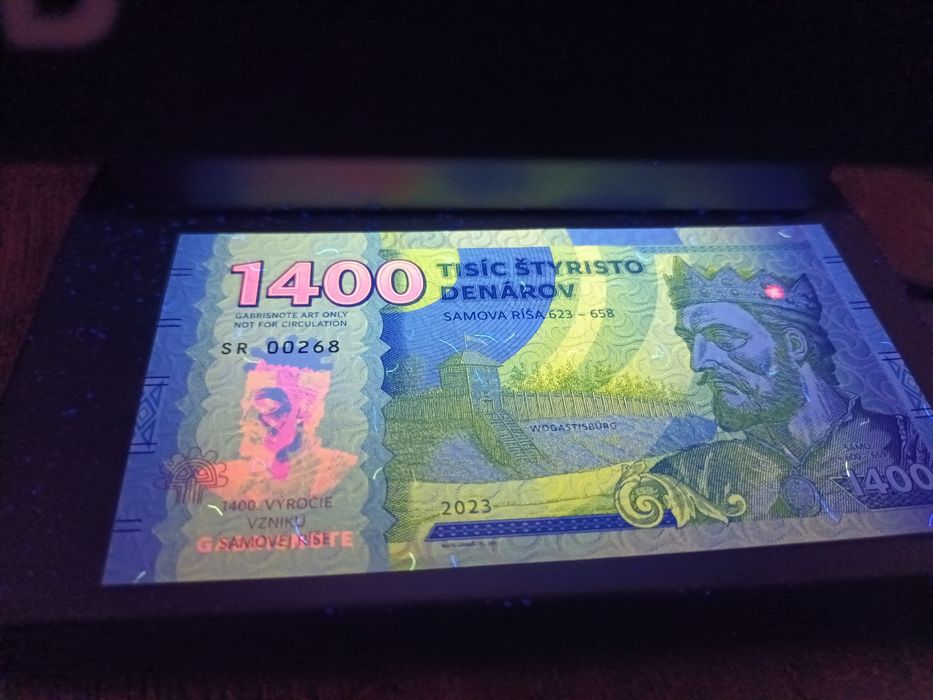Banknot 1400 denarow Matej Gábriša 2023 r