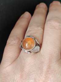 Серебряное кольцо сердолик