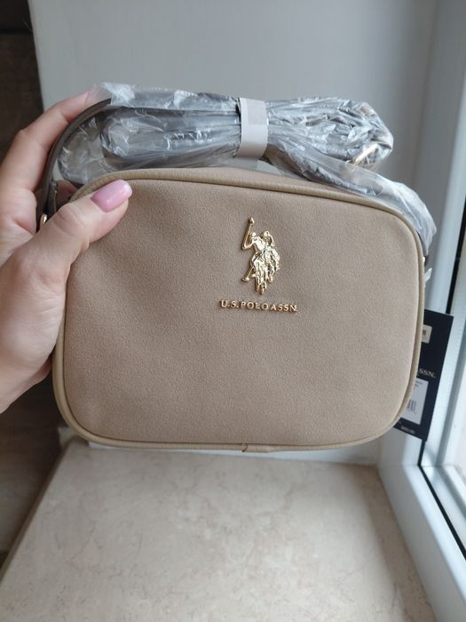 Сумка крос-боді u.s. polo assn оригінал екозамш/кроссбоди поло