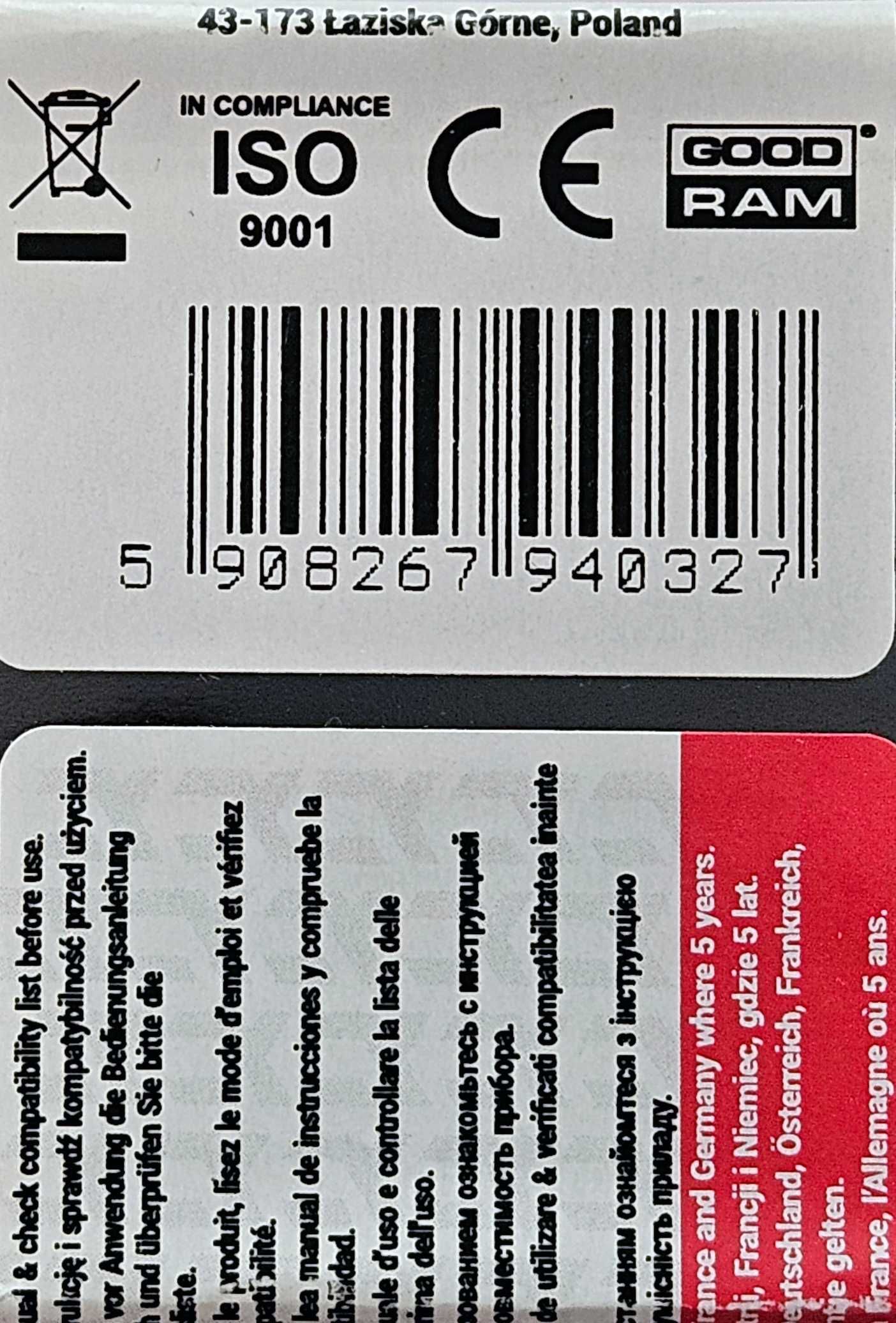 Pamięć RAM Goodram IRDM X DDR4 8GB 2666 MHz IR-X2666D464L16S/8G