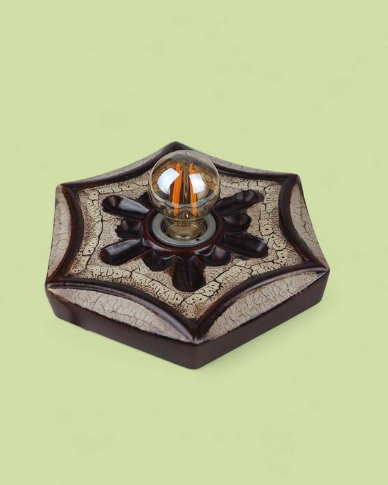 2 kinkiety ceramiczne fat lava | Pan Leuchten mid century modern