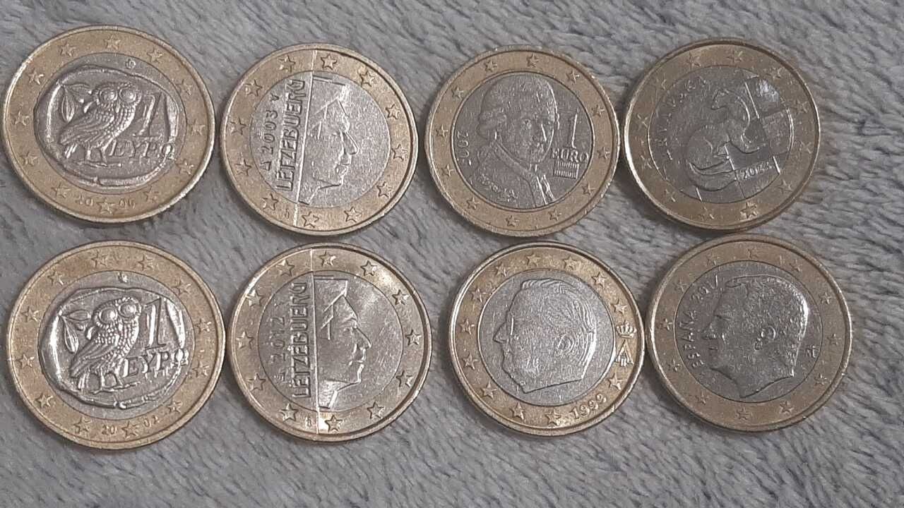 1 евро різних країн 8штук