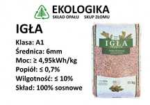 Pellet IGŁA 6mm Pellet D.G. ENplus A1 PL073 pelet Gogolin