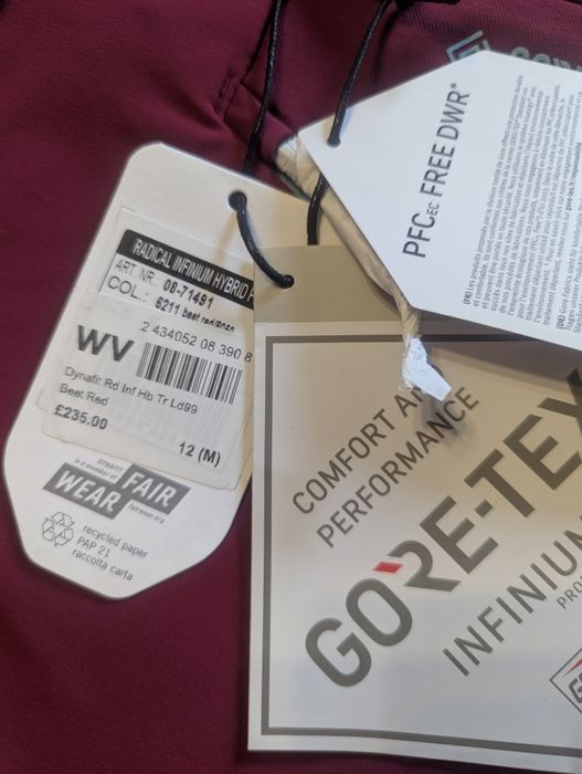 Spodnie damskie Dynafit Radical Infinium Hybrid Pants  beet red GTX