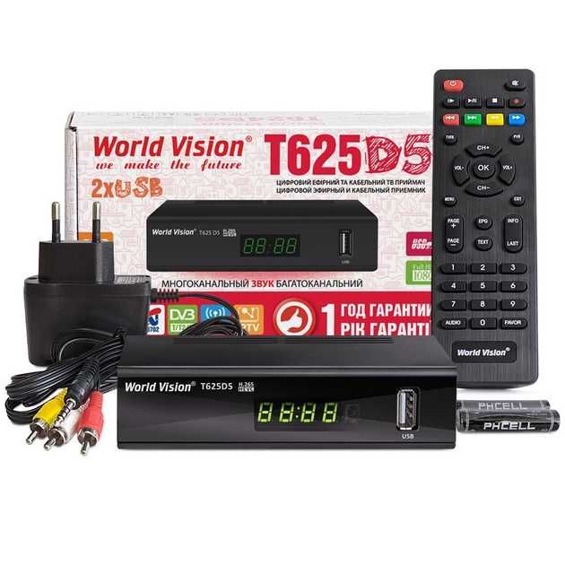 Новая IPTV приставка Т2 цифрового TV World Vision T625D5 Full HD 1080.
