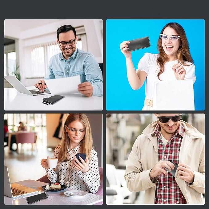 Skórzane Etui Na Okulary HIFOT Z Zamkiem Błyskawicznym Unisex 3 Sztuki